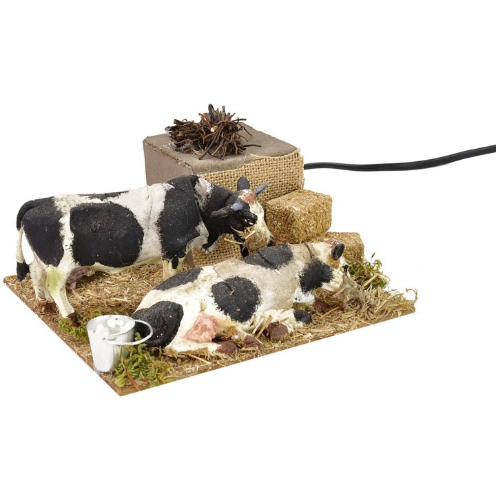 Cows in motion eating cm 15x15x7 h