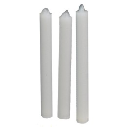 Set 6 candele bianche cm 2,5 ø 0,2