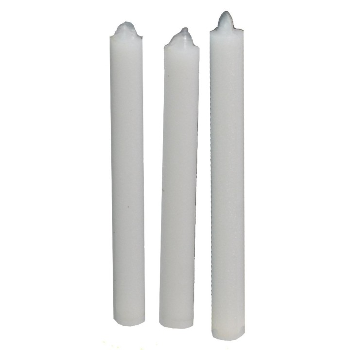 Juego de 6 velas blancas de 2,5 cm ø 0,2
