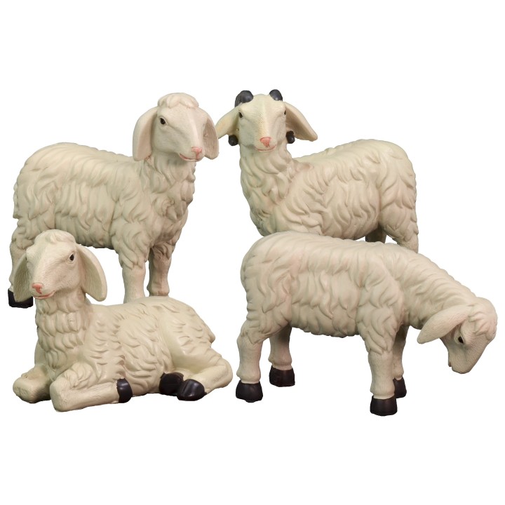 Set 4 pecore in resina per statue da 20-24 cm