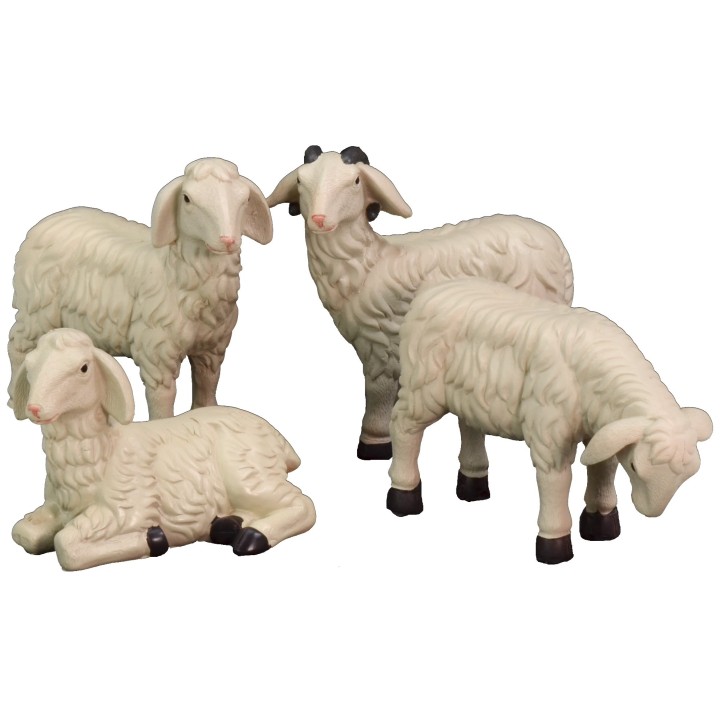 Set 4 pecore in resina per statue da 20-24 cm