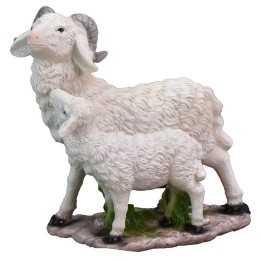Goat with baby in resin for statues of 40-45 cm