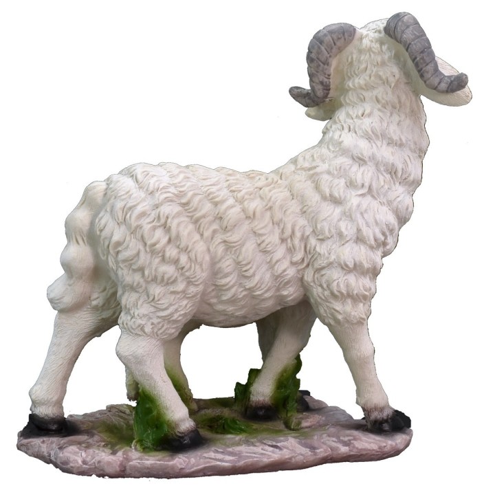 Cabra con cría de resina para estatuas de 40-45 cm.