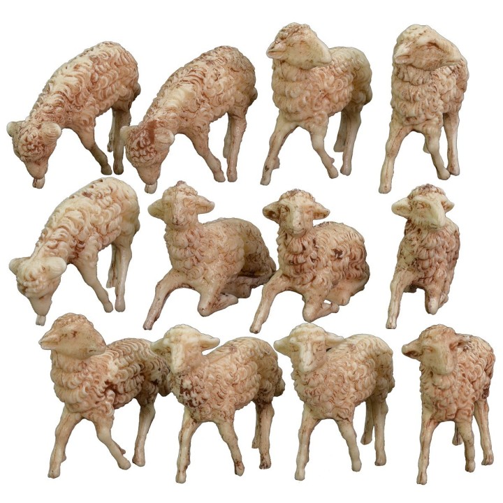 Set 12 pecore assortite per statue da 8-10 cm