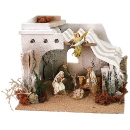 Capanna araba completa di Natività serie 10 cm Landi cm