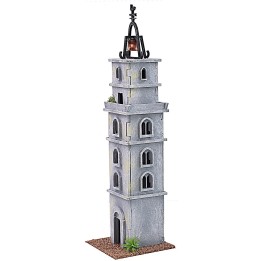 Torre ghirlandina per presepe cm 10x10x36 h