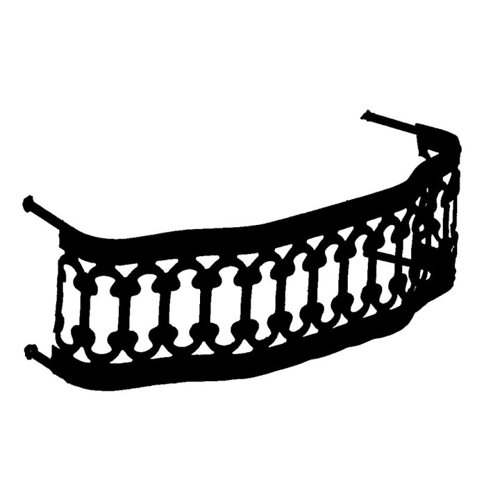 Ringhiera nera per balcone cm 10x4 h