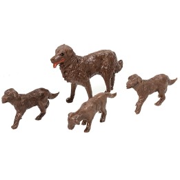 Family of 4 dogs for statues cm 10-12