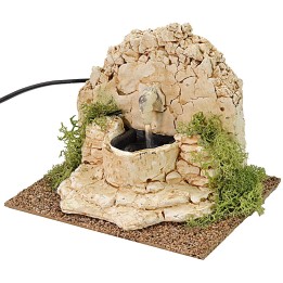 Fuente de piedra para pesebre cm 16x12x12,5 h