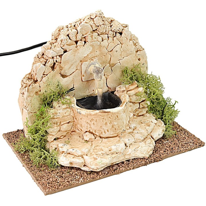 Fuente de piedra para pesebre cm 16x12x12,5 h