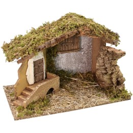 Capanna con finestra e scalinata cm 40x23x25,6 h