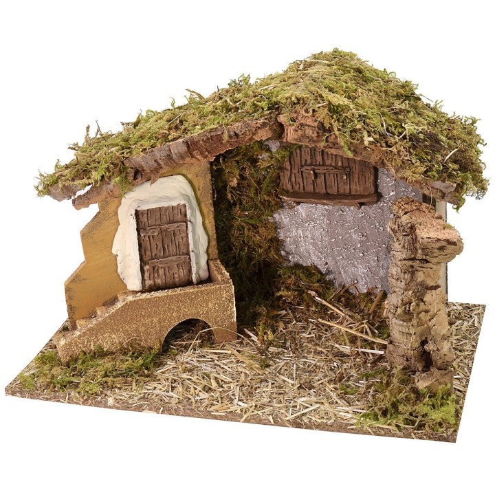 Hut with window and staircase 40x23x25.6 cm h