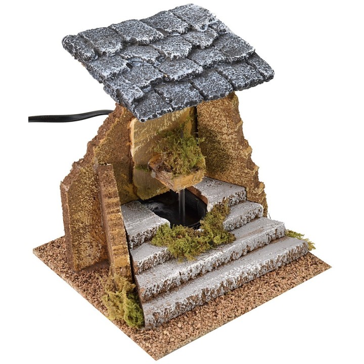 Fuente funcional a corriente con escalera de 15x15x15 cm h