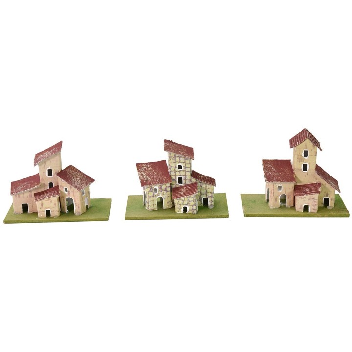 Set 3 casette per presepe cm 10x5x8 h.