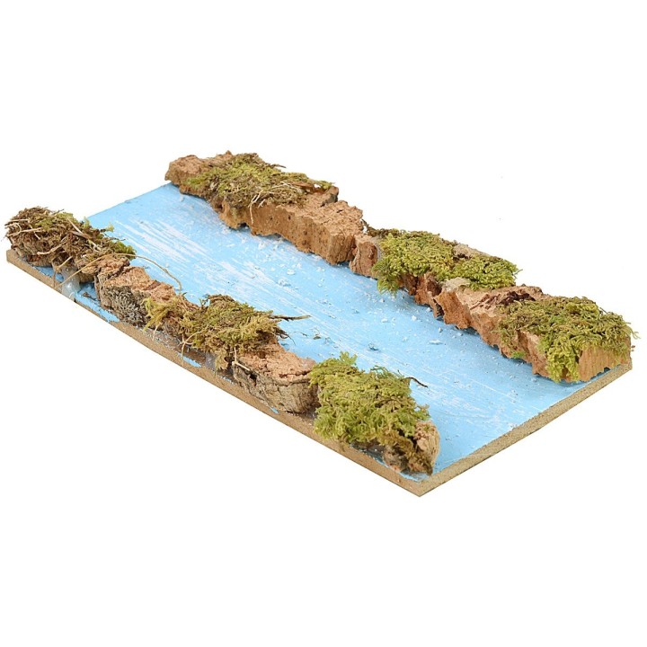 Straight modular river cm 16x7.5x1.5 h