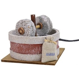 Macina in movimento presepe cm 12x12x10 h