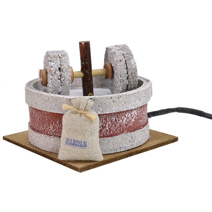 Macina in movimento presepe cm 12x12x10 h