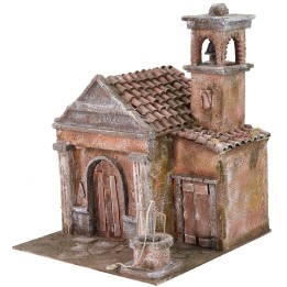 Church with well and bell tower cm 29x29x37 h for statues of 10