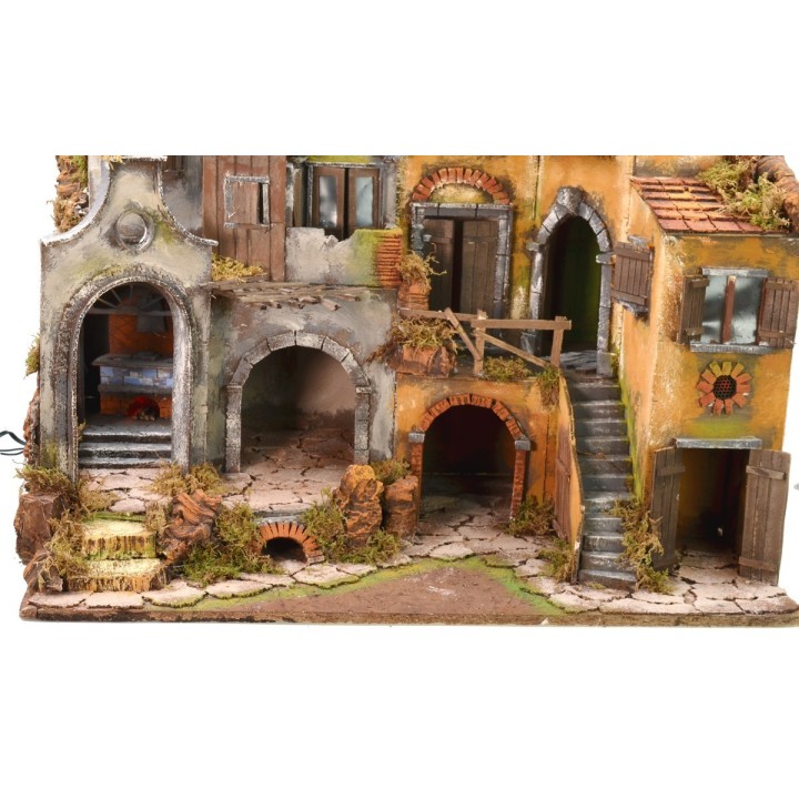 Pueblo napolitano estilo 700' iluminado con horno funcional cm