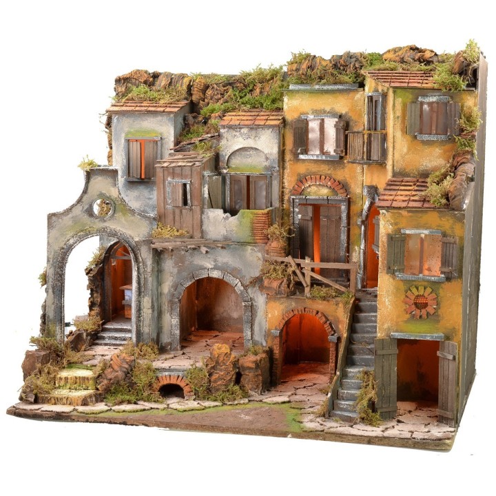 Pueblo napolitano estilo 700' iluminado con horno funcional cm