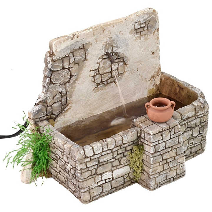 Fuente funcional para pesebre de 20x16,5x16 cm h