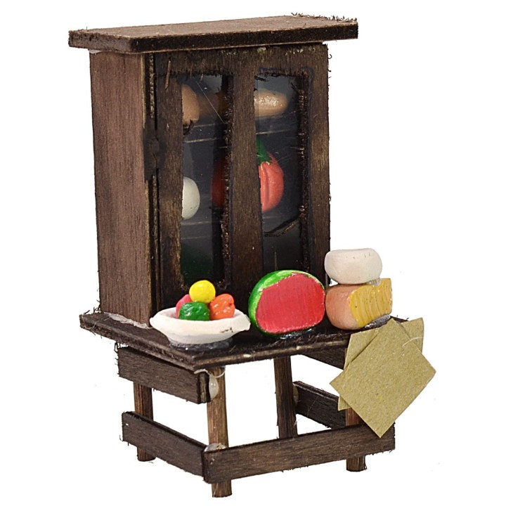 Aparador de madera con comida cm 6x6x10 h