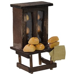 Aparador de madera con pan cm 6x6x10 h