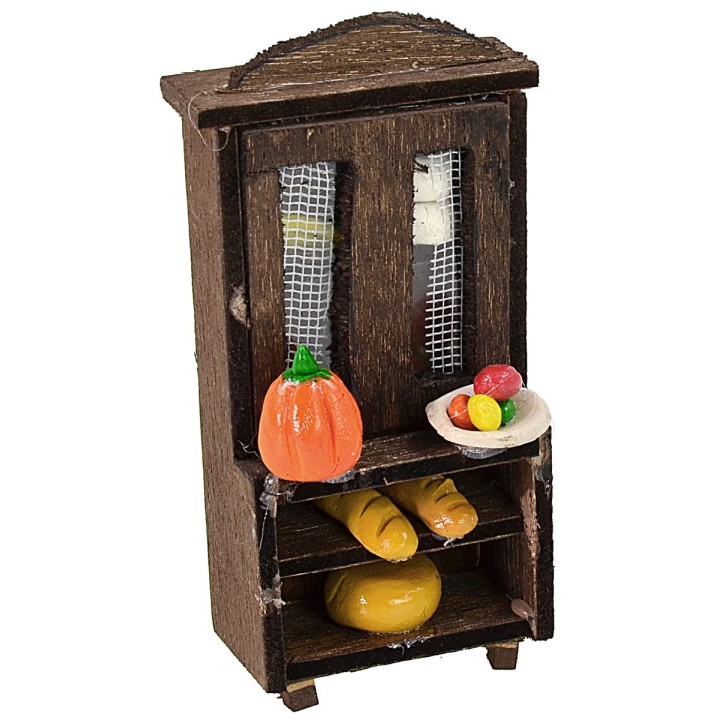 Wooden sideboard with food cm 5,5x3x11,5 h