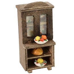 Aparador de madera con comida cm 4x4x8 h