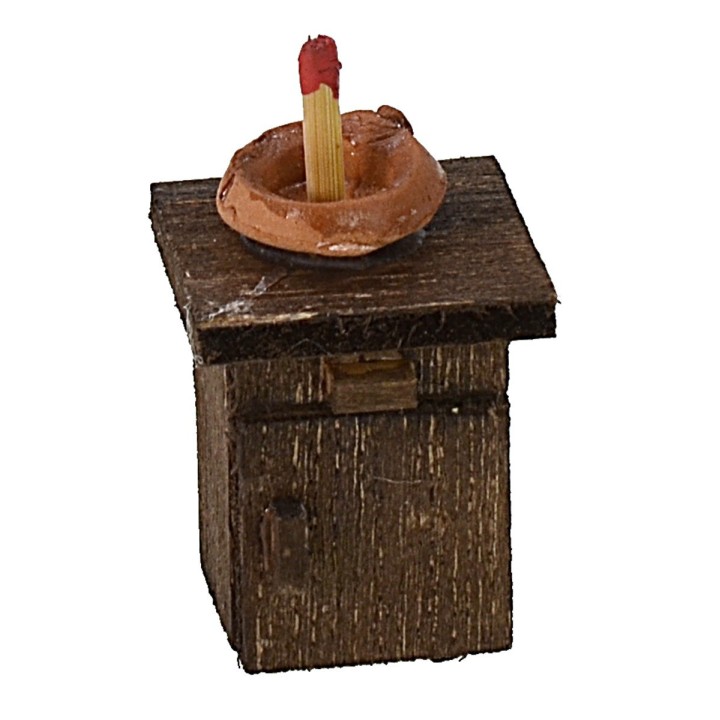 Set armadio con specchio e comodino per statue da 8-10 cm