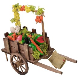 Carrito con frutas y verduras cm 9,2x3,8x4,4 h