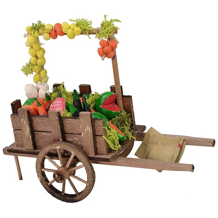 Cart with fruit and vegetables cm 9,2x3,8x4,4 h