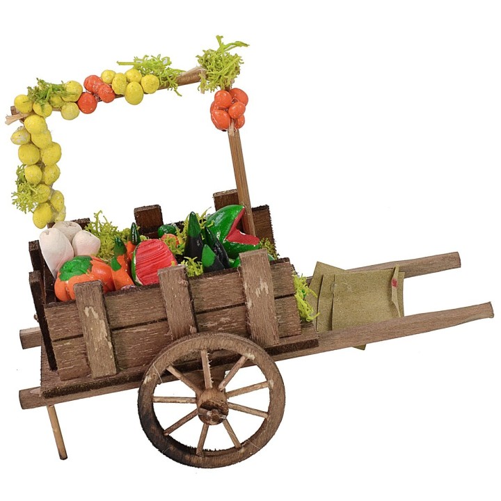 Carretto con frutta e verdura cm 9,2x3,8x4,4 h
