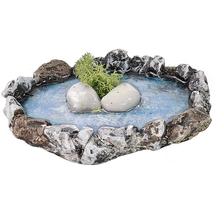 Laghetto con resina effetto acqua cm 13x12x2 h
