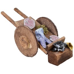 Carretto con pesce per Presepe cm 5,5x13,5x5,5 h
