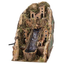 Paesaggio con cascata funzionante cm 14x20x21 h