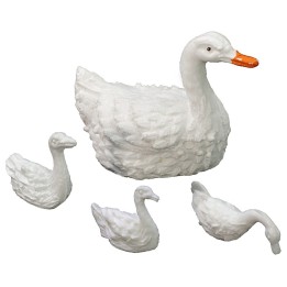Familia de gansos Oliver para estatuas de 10 cm
