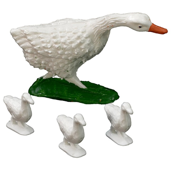 Famiglia di oche Oliver per statue 10 cm