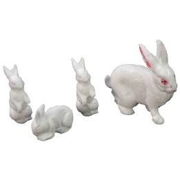 Famiglia di conigli Oliver per statue 10 cm