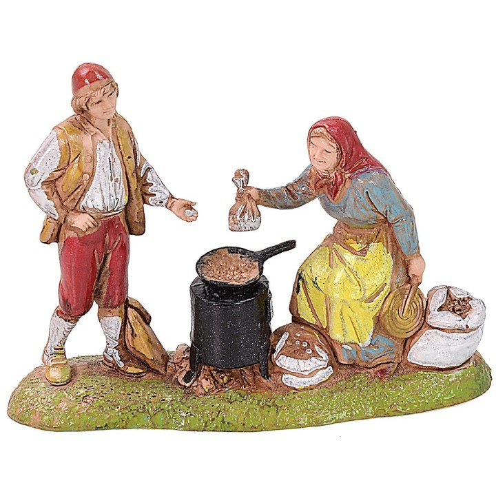 Set of 4 groups at work 6 cm Neapolitans