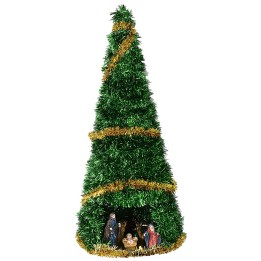 Albero di Natale cm 50 completo di Natività cm 8 illuminato