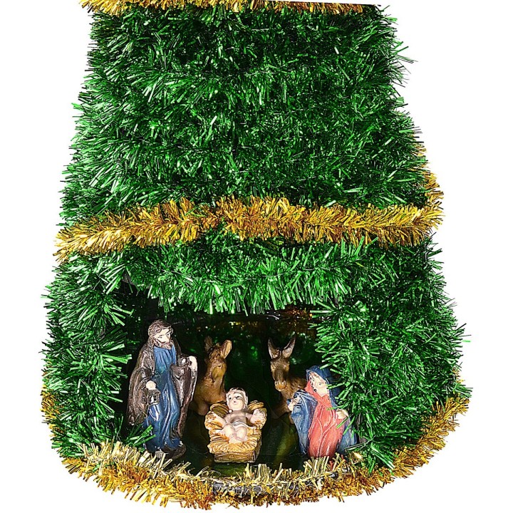 Árbol de Navidad de 50 cm completo con Natividad de 8 cm