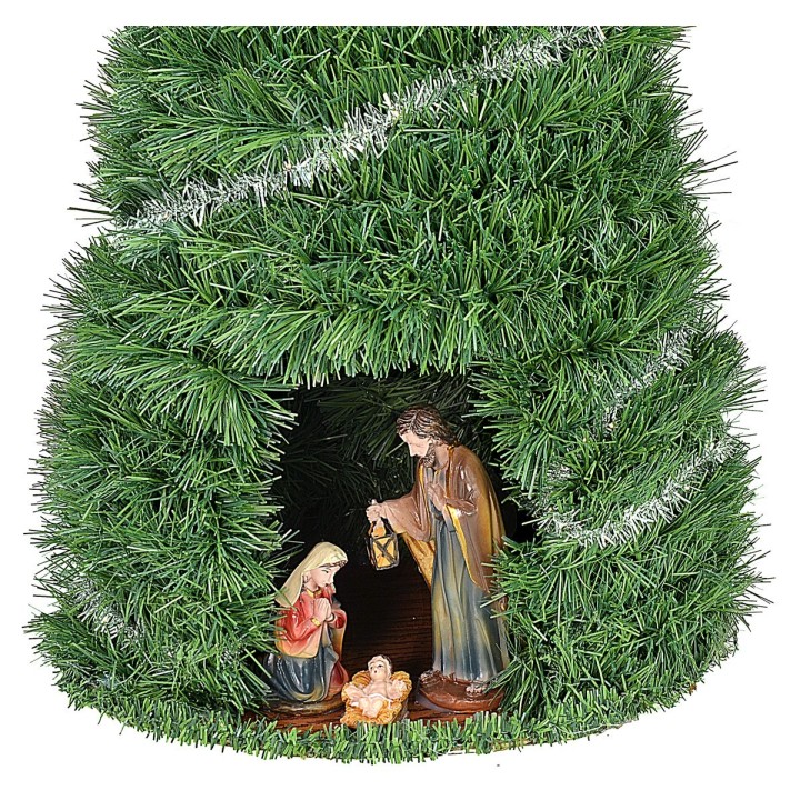 Árbol de Navidad de 84 cm completo con Natividad de 15 cm
