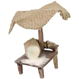 Market stall with flour cm 11x10,5x12 h for Nativity scene