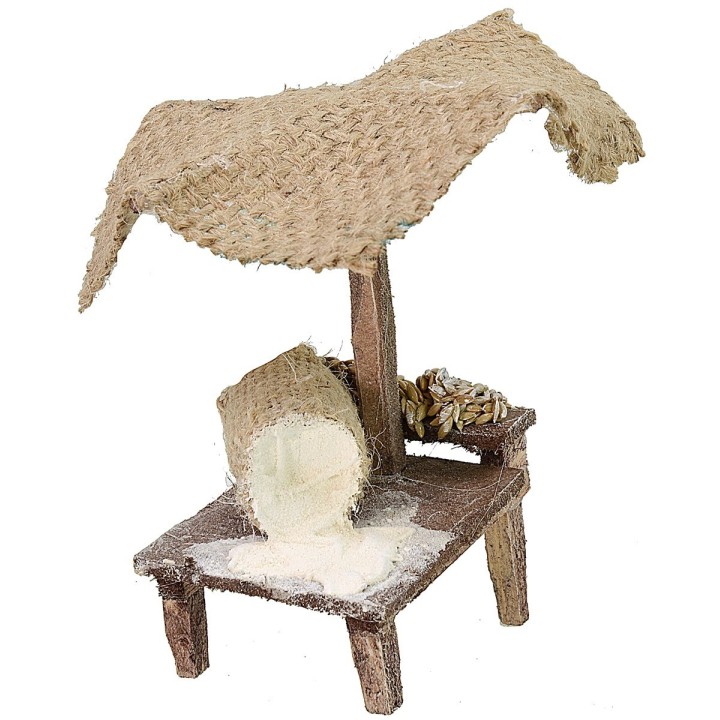 Puesto de mercado con harina de 11x10,5x12 cm de altura para