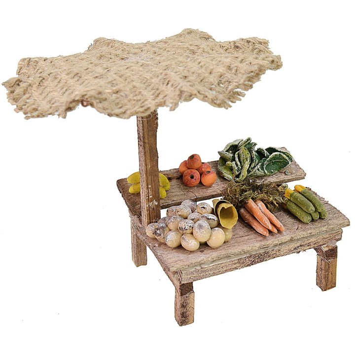 Market stall with fruit and vegetables cm 13x11x11,5 h for