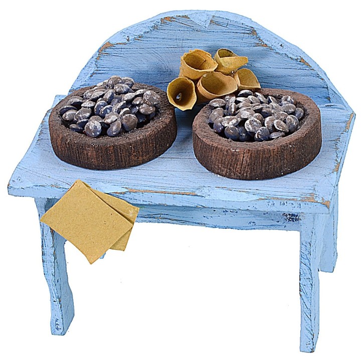 Banco con vongole cm 9x5,5x8 h