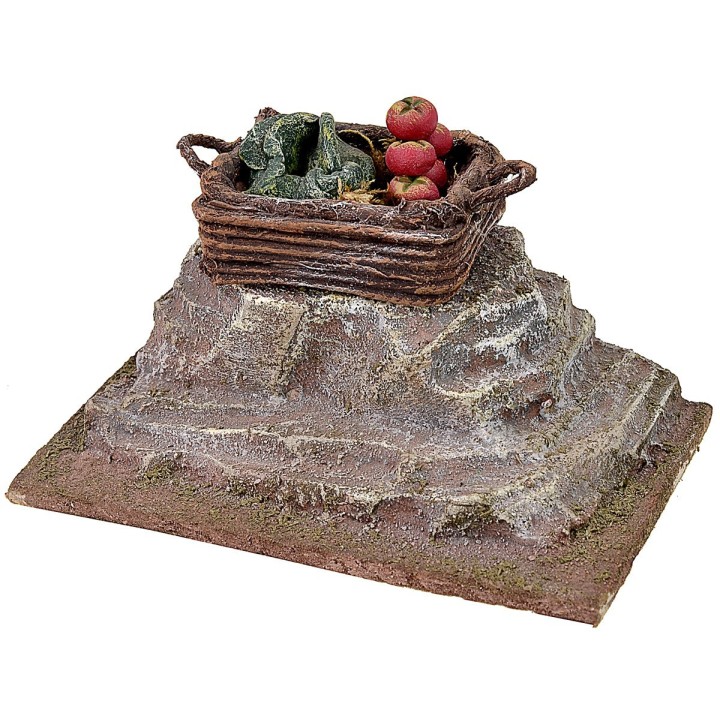 Piedra con caja de verduras cm 10,5x6x5,5 h