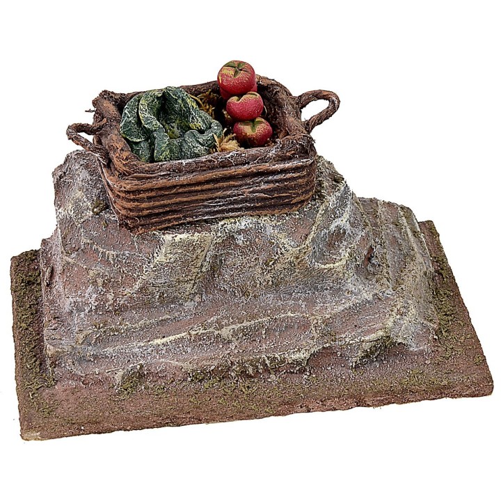 Piedra con caja de verduras cm 10,5x6x5,5 h