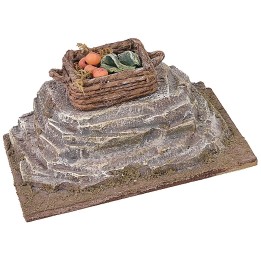 Pietra con cassetta di verdure cm 12x7x5 h